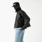 Leather Lambskin Trucker h